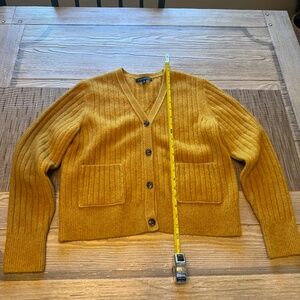 Banana Republic mustard yellow cardigan